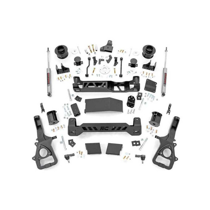 Suspension Lift Kit Air Ride with N3 Shock Absorbers, Rough Country Lift 5 Inch, Dodge RAM 1500 2019 - 2024 - EDK.ro