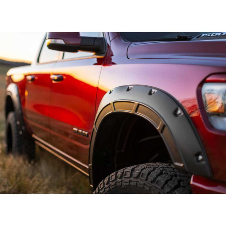 Front and Rear Fender Flares, Rough Country Defender, Dodge RAM 1500 2019 - 2024 - EDK.ro
