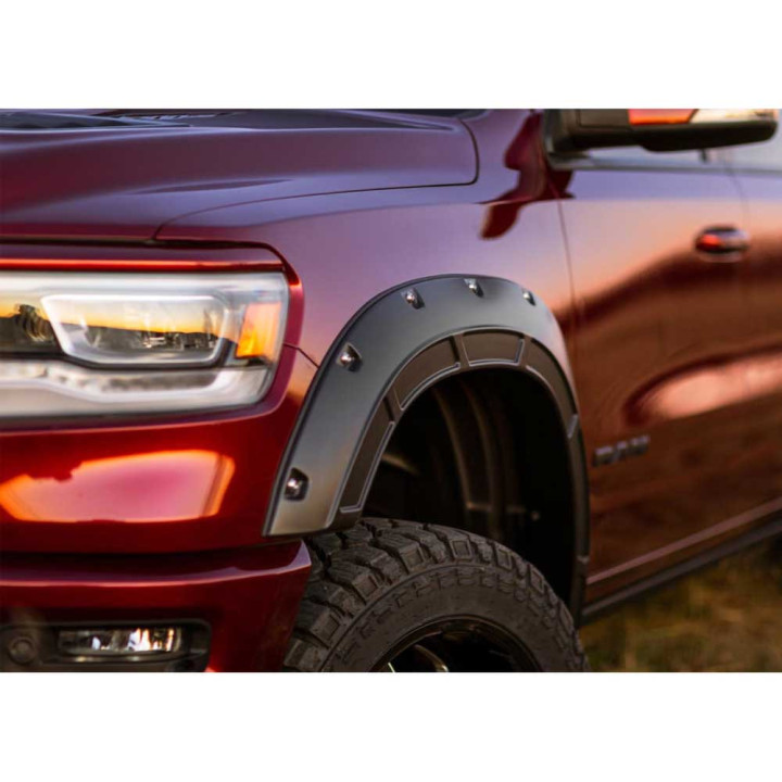 Front and Rear Fender Flares, Rough Country Defender, Dodge RAM 1500 2019 - 2024 - EDK.ro