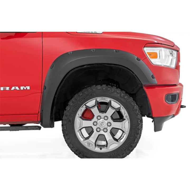 Front and Rear Fender Flares, Rough Country Pocket, Dodge RAM 1500 2019 - 2024 - EDK.ro
