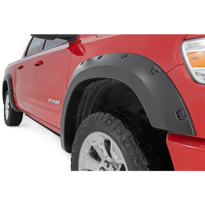 Front and Rear Fender Flares, Rough Country Pocket, Dodge RAM 1500 2019 - 2024 - EDK.ro