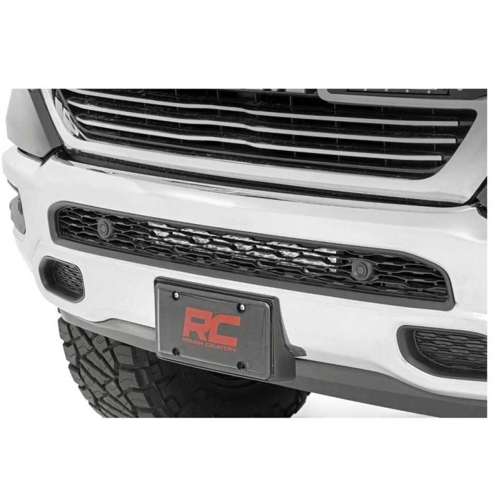 Kit de Integrare Proiectoare LED Omologate Pentru Bara Față, Rough Country LED hidden bumper kit light bar 20" White DRL Black S