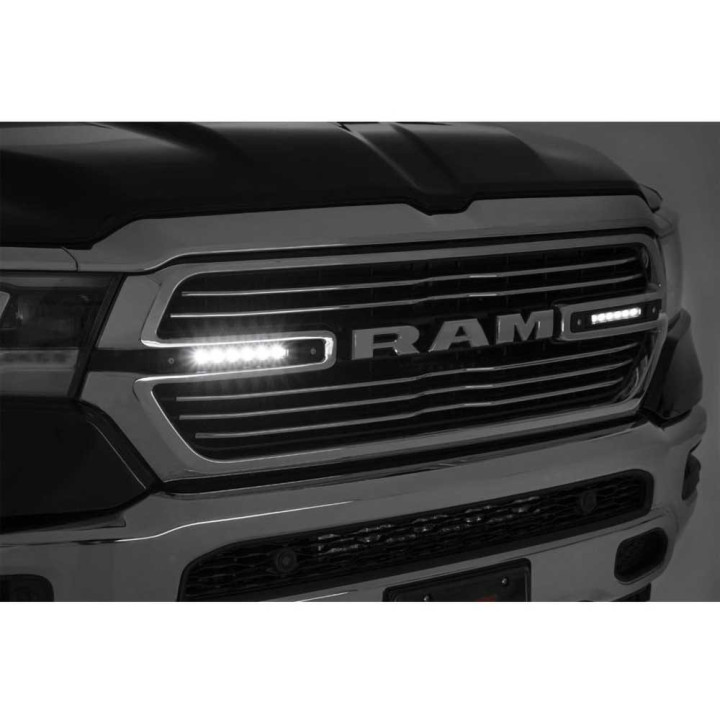 Kit de Integrare Proiectoare LED Omologate Pentru Grilă, Rough Country Dual LED grille kit 6" Chrome Series, Dodge RAM 1500 2019
