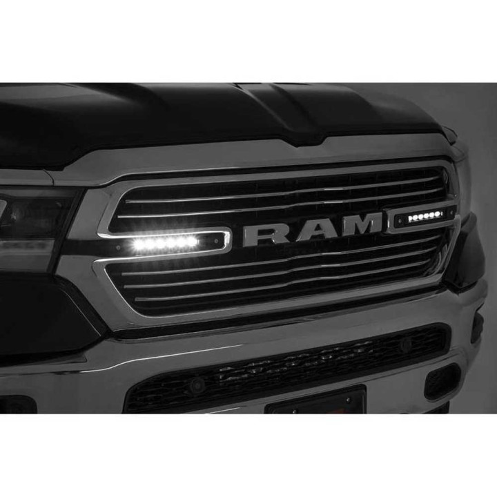 Kit de Integrare Proiectoare LED Omologate Pentru Grilă, Rough Country Dual LED grille kit 6" Black Series, Dodge RAM 1500 2019 