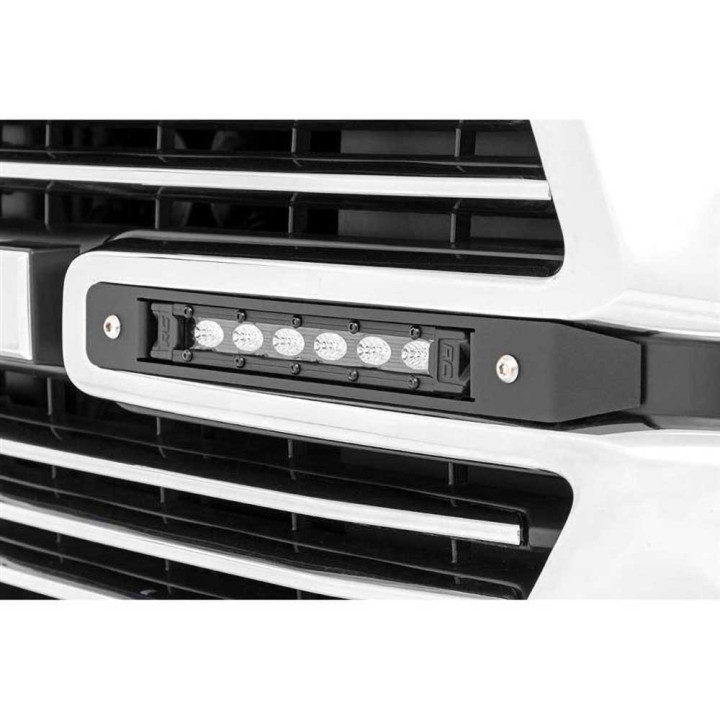 Kit de Integrare Proiectoare LED Omologate Pentru Grilă, Rough Country Dual LED grille kit 6" Black Series, Dodge RAM 1500 2019 