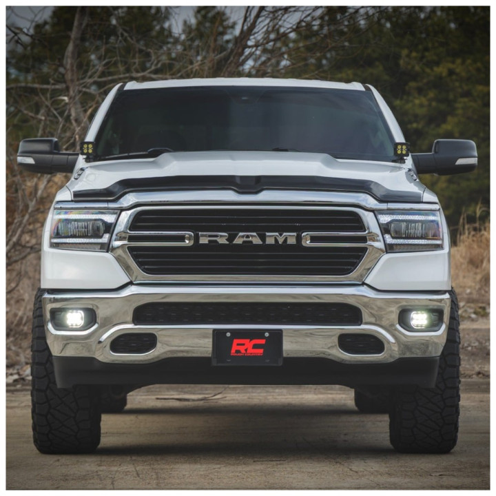 Kit de Integrare Proiectoare LED Omologate Pentru Luminile de Ceață, Rough Country LED Fog Light Kit 3 5" Round Black Series Amb