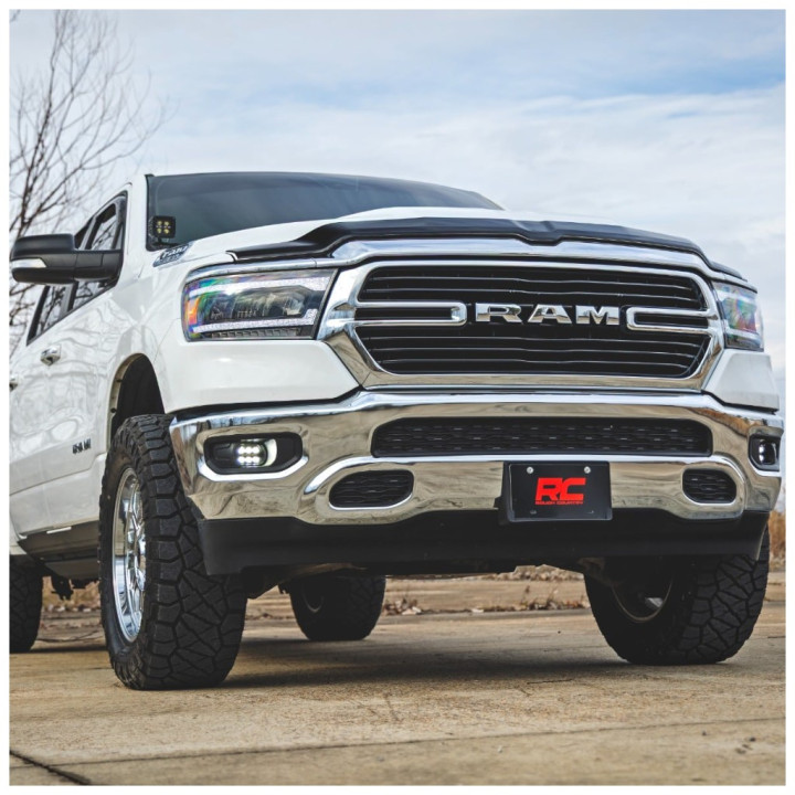 Kit de Integrare Proiectoare LED Omologate Pentru Luminile de Ceață, Rough Country LED Fog Light Kit 3 5" Round Black Series Amb