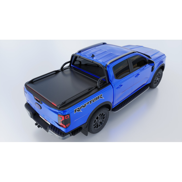 Spring Assisted Roll Top Tonneau Bed Cover, Tessera 4x4 Roll+, Ford Ranger Raptor Double Cab 2023 - Present - EDK.ro