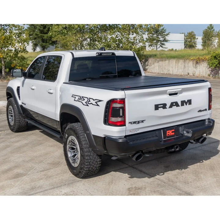 Lid Tonneau Bed Cover, Rough Country Tri-Fold, Dodge RAM 1500 Bed Length 5.7 Feet 2019 - Present - EDK.ro