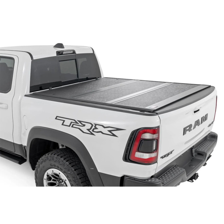 Lid Tonneau Bed Cover, Rough Country Tri-Fold, Dodge RAM 1500 Bed Length 5.7 Feet 2014 - Present - EDK.ro