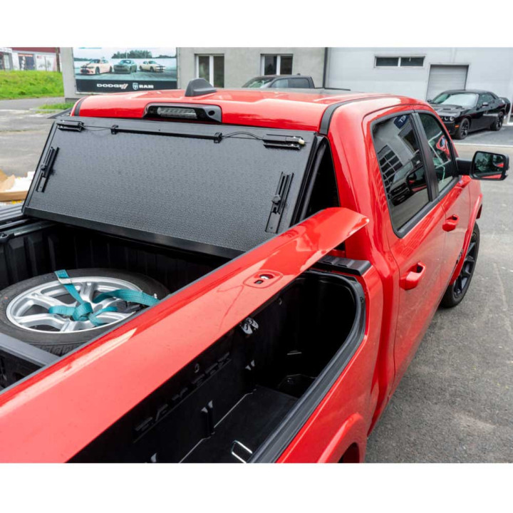 Lid Tonneau Bed Cover, OFD Tri-Fold, Dodge RAM 1500 2019 - Present - EDK.ro