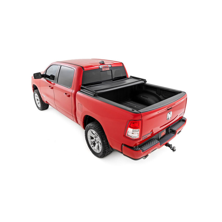 Soft Top Tonneau Bed Cover, Rough Country Tri-Fold, Dodge RAM 1500 Bed Length 5.7 Feet 2014 - Present - EDK.ro