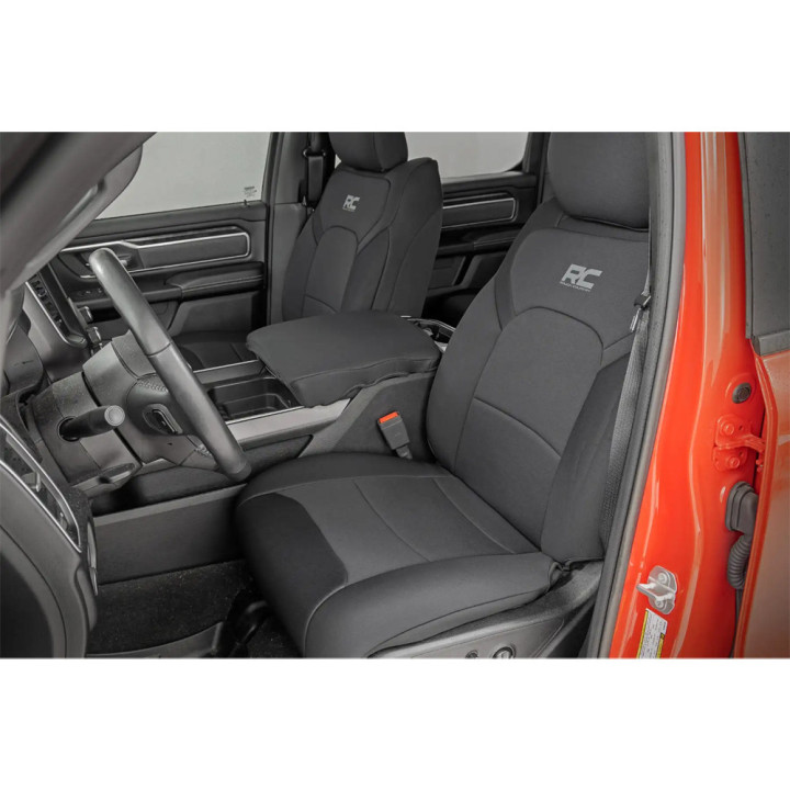 Seat Covers Neoprene Black, Rough Country, Dodge RAM 1500 2019 - Present - EDK.ro