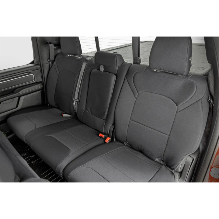 Seat Covers Neoprene Black, Rough Country, Dodge RAM 1500 2019 - Present - EDK.ro