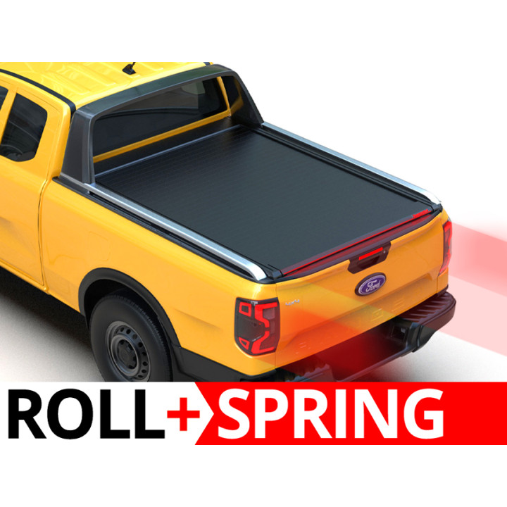 Spring Assisted Roll Top Tonneau Bed Cover, Tessera 4x4 Roll+, Ford Ranger Wildtrak Extra Cab 2023 - Present - EDK.ro