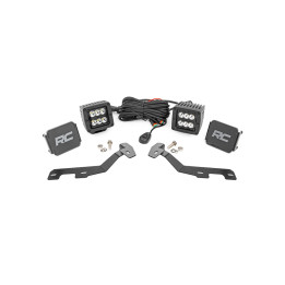 EC Approved LED Projector Integration Kit for Hood, Rough Country Lower windshield LED light kit Spot Beam Black Series, Dodge R