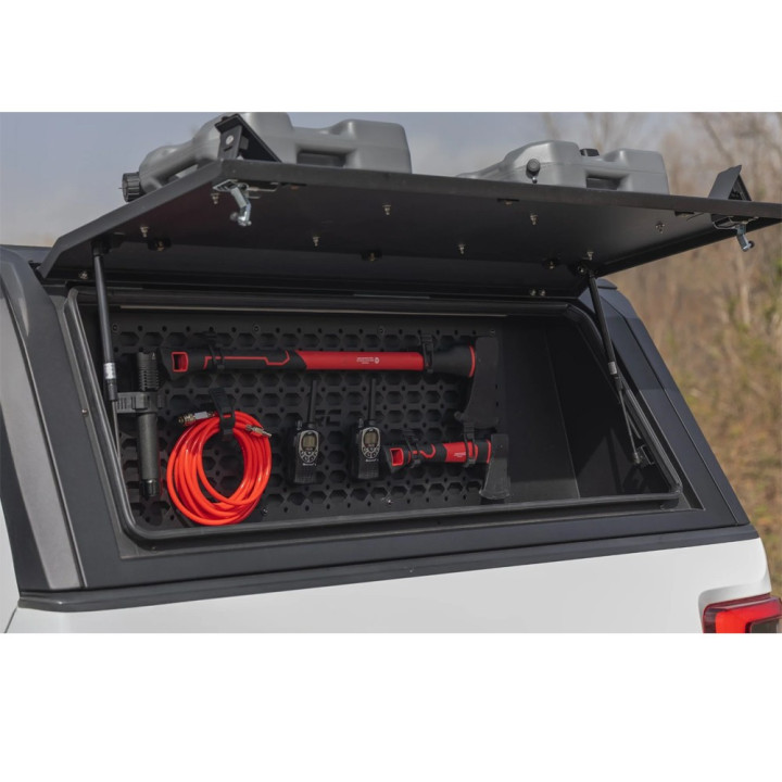 Bed Organising System with Molle Panel for Hardtop, Rough Country Bed Cap, Dodge RAM 1500 / Ford F-150 Raptor 2019 - Present - E