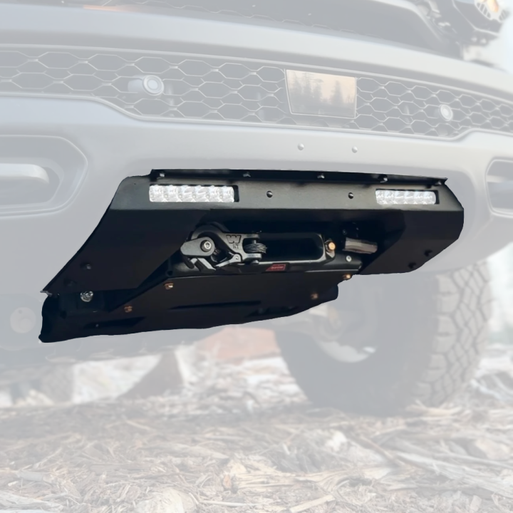 Hidden Winch Mount with LED Lights Offroad Package, Vice Design RHO, Dodge RAM 1500 2025 - Present - EDK.ro