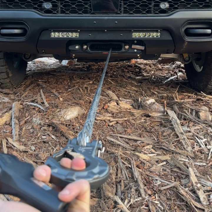 Hidden Winch Mount with LED Lights Offroad Package, Vice Design RHO, Dodge RAM 1500 2025 - Present - EDK.ro
