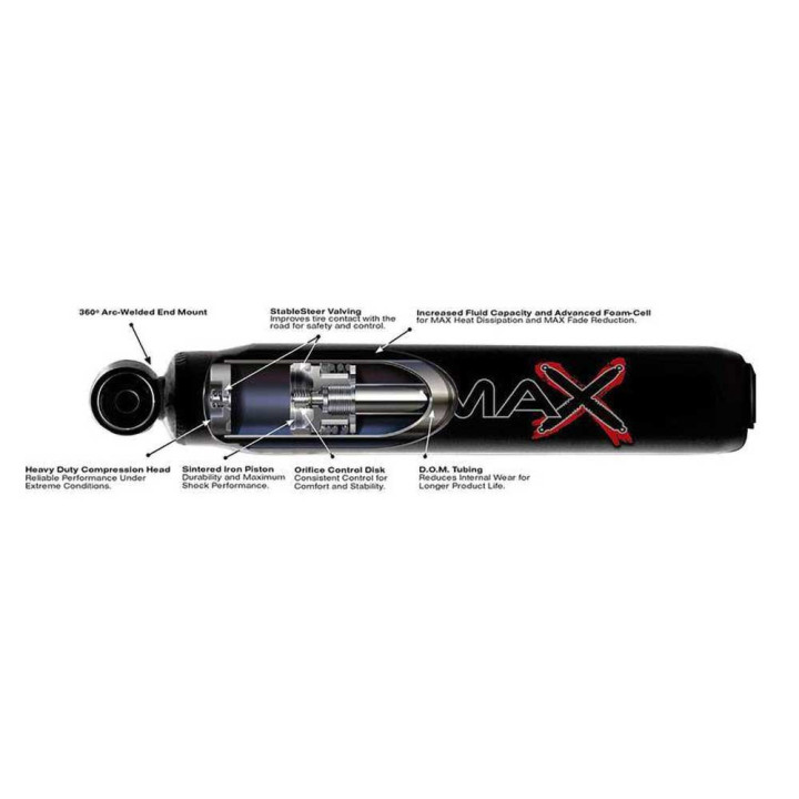 Rear Hydro Shock Absorber, Skyjacker Black Max Lift 0-1 Inch, Dodge RAM 2500 / 3500 2003 - 2018 - EDK.ro