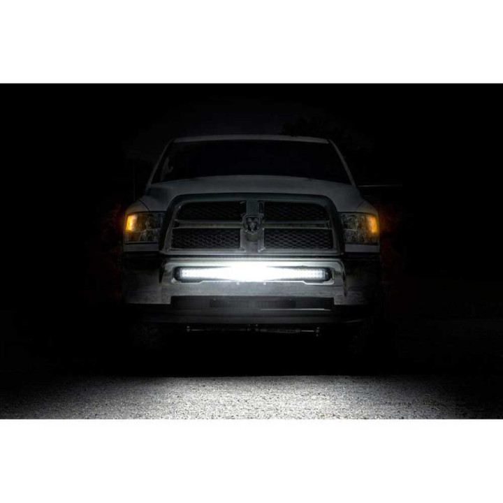 Kit de Integrare Proiectoare LED Omologate Pentru Bara Față, Rough Country LED light bar 40" curved Black Series 3500, Dodge RAM