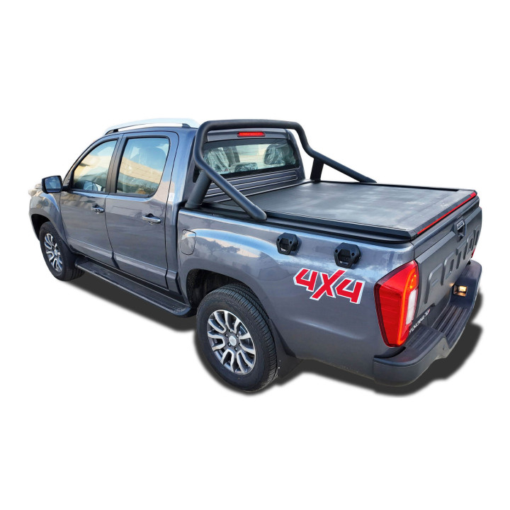 Spring Assisted Roll Top Tonneau Bed Cover, Tessera 4x4 Roll+, Foton Tunland G7 with OEM Rollbar 2019 - Present - EDK.ro