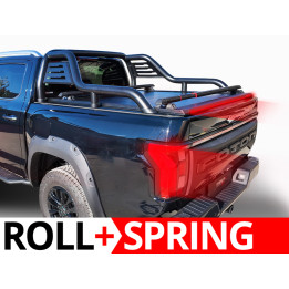 Spring Assisted Roll Top Tonneau Bed Cover, Tessera 4x4 Roll+, Foton Tunland V9 with OEM Rollbar 2024 - Present - EDK.ro
