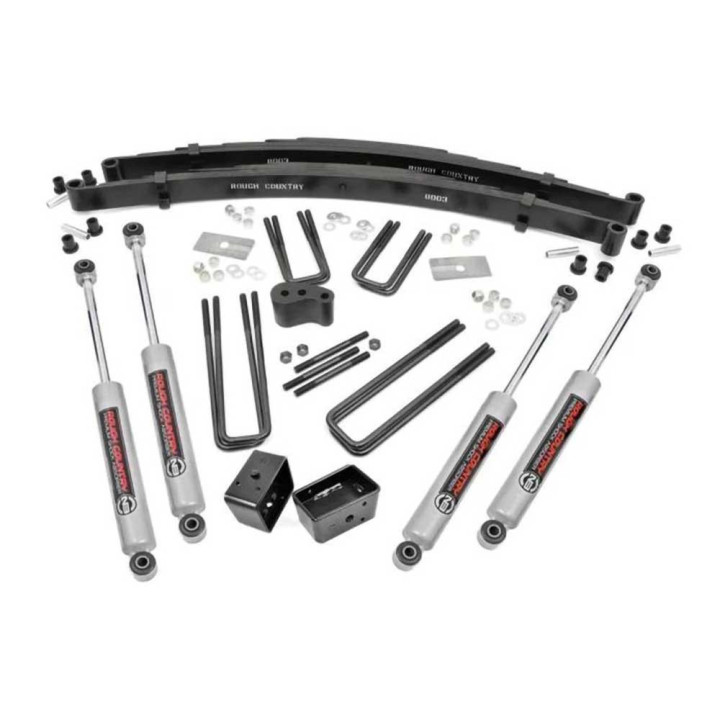 Suspension Lift Kit Dana 44, Rough Country Lift 4 Inch, Dodge W-Series 1977 - 1993 - EDK.ro