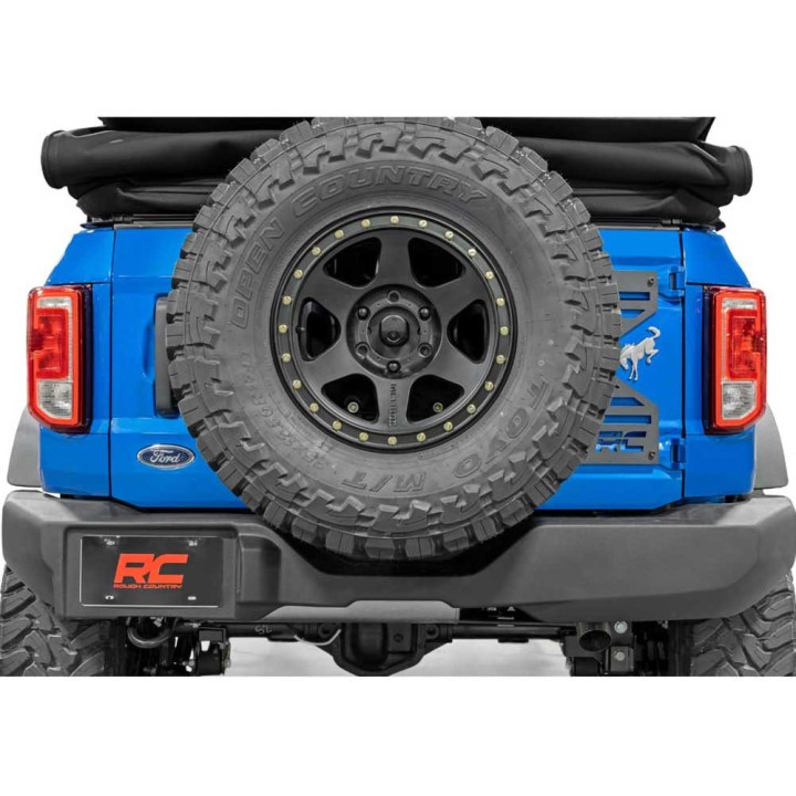 Spare Tyre Relocation cu Reinforcement Bracket, Rough Country, Ford Bronco 2021 - Prezent - EDK.ro