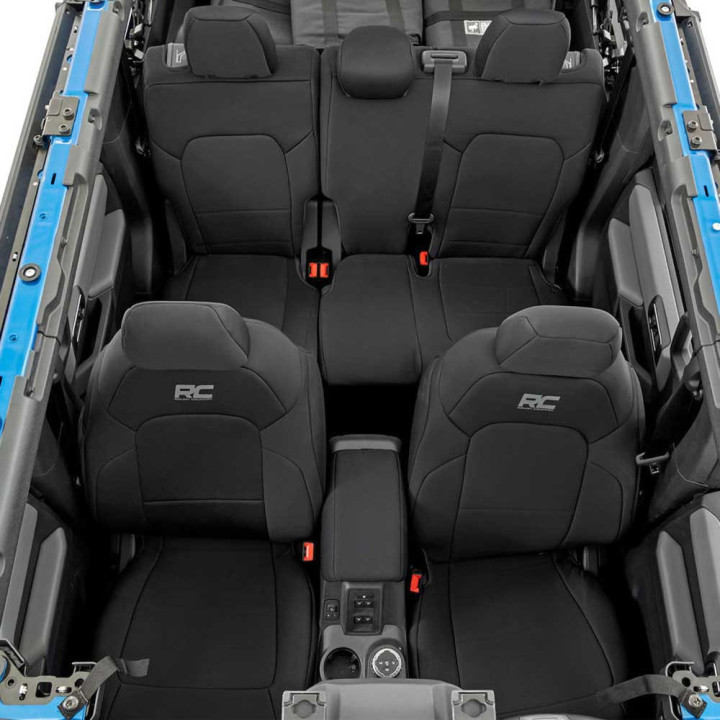 Set Huse Scaun Neopren Negru, Rough Country, Ford Bronco 2021 - Prezent - EDK.ro