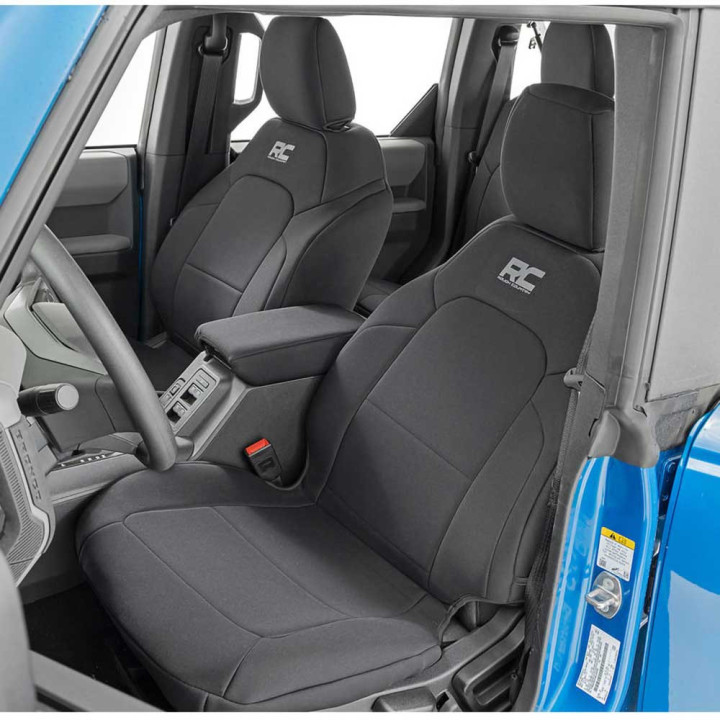 Set Huse Scaun Neopren Negru, Rough Country, Ford Bronco 2021 - Prezent - EDK.ro