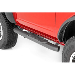 Side Steps, Rough Country Oval Nerf Step, Ford Bronco 2021 - Present - EDK.ro