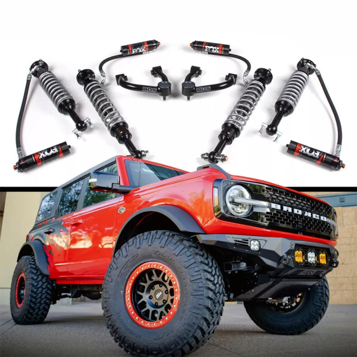 Set Suspensie FOX Performance Elite 2.5 Coliovers, BDS Suspension Lift 3-4 Inch, Ford Bronco 2021 - Prezent - EDK.ro