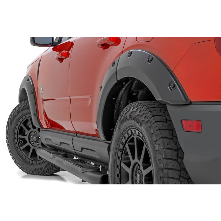 Front and Rear Fender Flares, Rough Country Pocket chrome rivets, Ford Bronco 2021 - Present - EDK.ro
