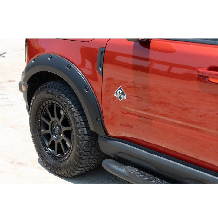 Front and Rear Fender Flares, Rough Country Pocket chrome rivets, Ford Bronco 2021 - Present - EDK.ro