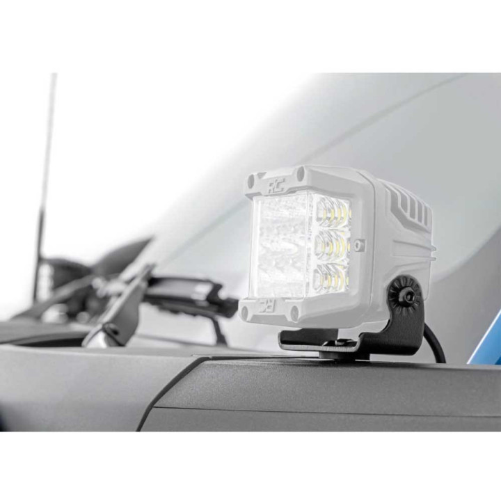 Kit de Integrare Proiectoare LED Omologate Pentru Capotă, Rough Country LED lights 2" square amber DRL Black Series, Ford Bronco