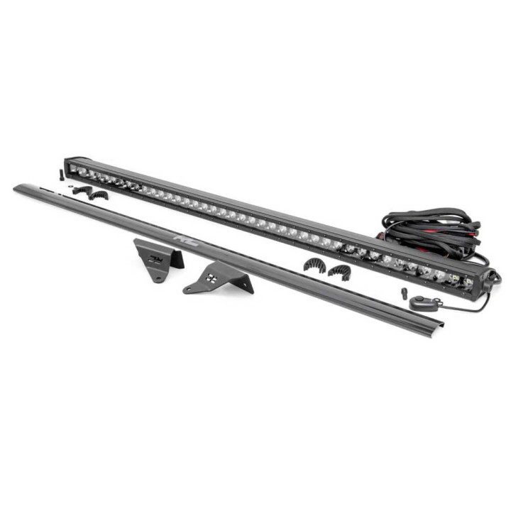 Kit de Integrare Proiectoare LED Omologate Pentru Parbriz, Rough Country LED light bar 40" upper windshield Black Series, Ford B