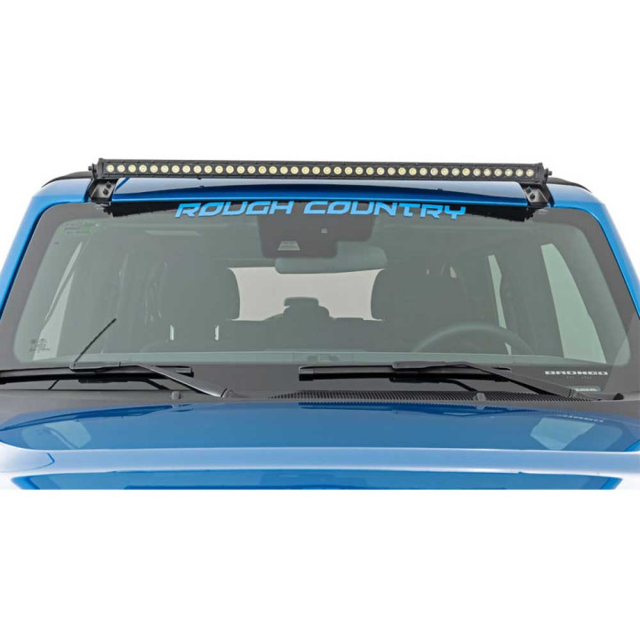 EC Approved LED Projector Integration Kit for Windshield, Rough Country LED light bar 40" upper windshield Black Series, Ford Br