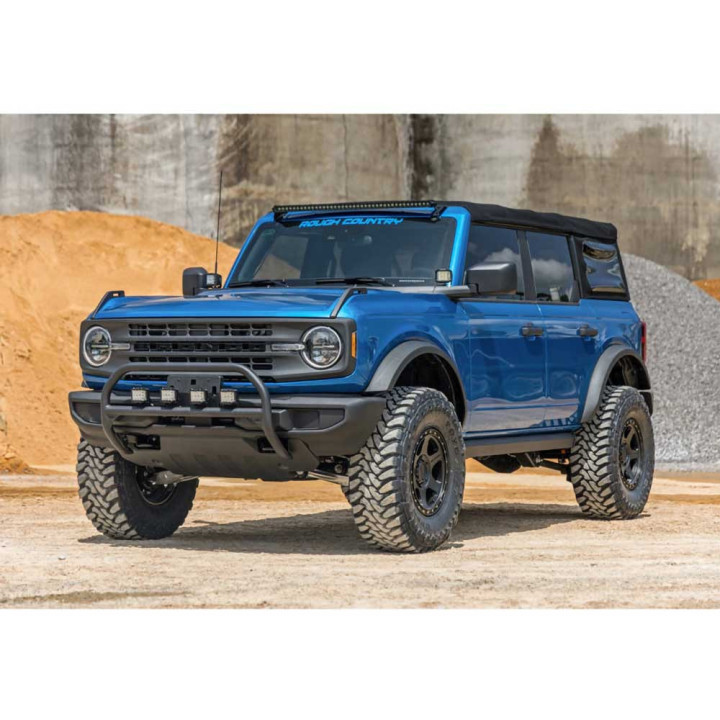 Kit de Integrare Proiectoare LED Omologate Pentru Parbriz, Rough Country LED light bar 40" upper windshield Black Series, Ford B