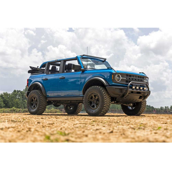 Kit de Integrare Proiectoare LED Omologate Pentru Parbriz, Rough Country LED light bar 40" upper windshield Black Series, Ford B