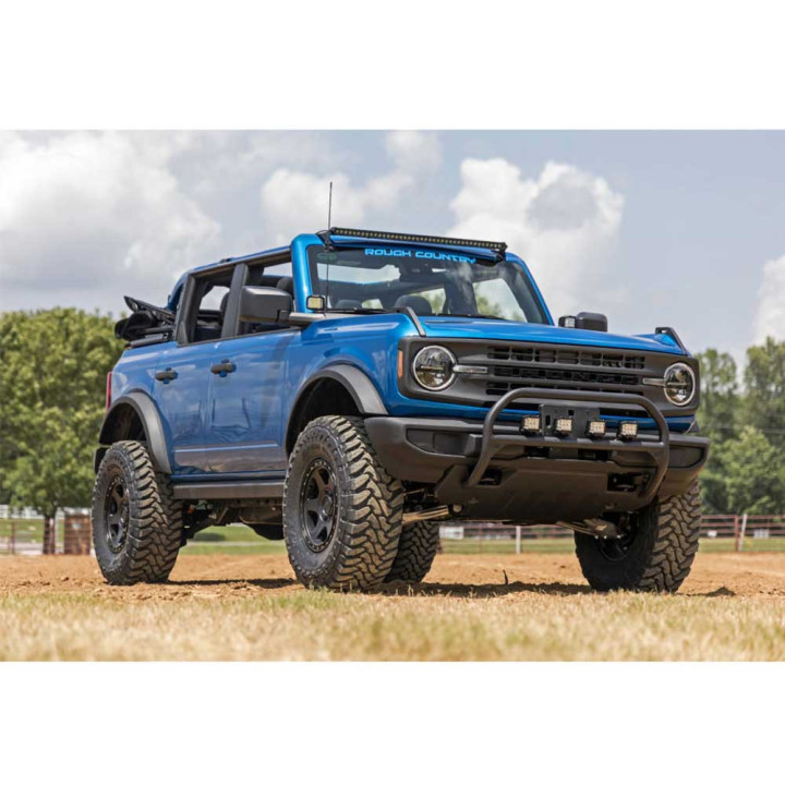 EC Approved LED Projector Integration Kit for Windshield, Rough Country LED light bar 40" upper windshield Black Series, Ford Br