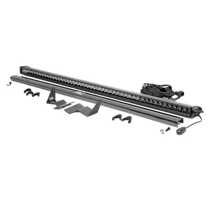 EC Approved LED Projector Integration Kit for Windshield, Rough Country LED light bar 50" upper windshield Black Series, Ford Br