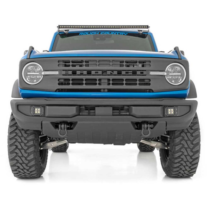 Kit de Integrare Proiectoare LED Omologate Pentru Parbriz, Rough Country LED light bar 50" upper windshield Black Series, Ford B