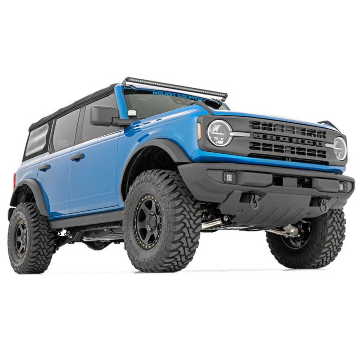 Kit de Integrare Proiectoare LED Omologate Pentru Parbriz, Rough Country LED light bar 50" upper windshield Black Series, Ford B