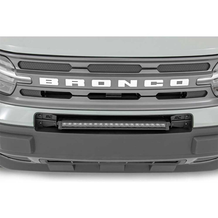 Kit de Integrare Proiectoare LED Omologate Pentru Bara Față, Rough Country LED bumper kit 20" Black Series, Ford Bronco 2021 - P