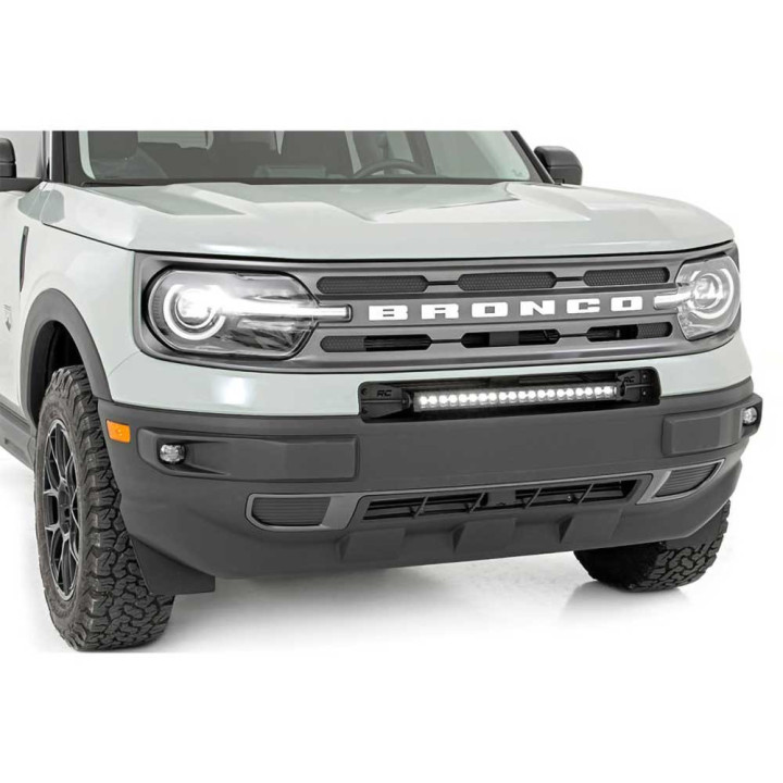 Kit de Integrare Proiectoare LED Omologate Pentru Bara Față, Rough Country LED bumper kit 20" Black Series, Ford Bronco 2021 - P