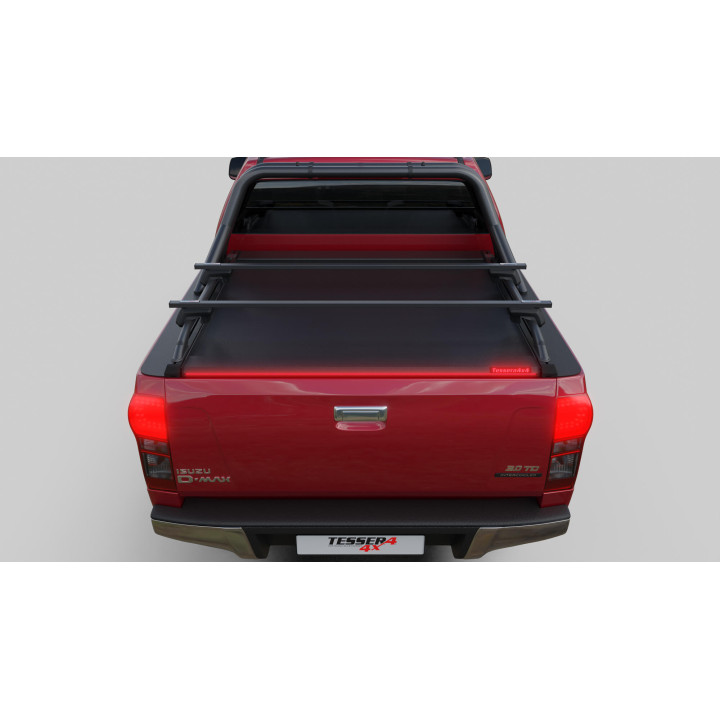 Spring Assisted Roll Top Tonneau Bed Cover, Tessera 4x4 Roll+, Isuzu D-Max Double Cab 2012 - 2020 - EDK.ro