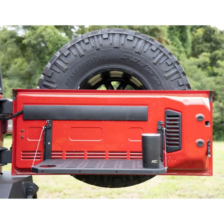 Tailgate Aluminium Flip Down Table, Rough Country, Ford Bronco 2021 - Present, Jeep Wrangler 2007 - 2018 - EDK.ro