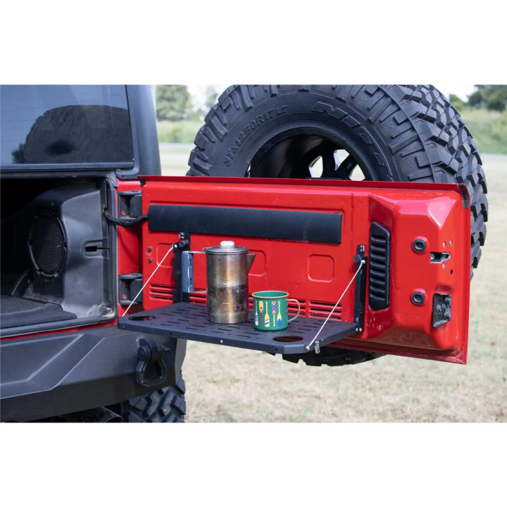 Tailgate Aluminium Flip Down Table, Rough Country, Ford Bronco 2021 - Present, Jeep Wrangler 2007 - 2018 - EDK.ro