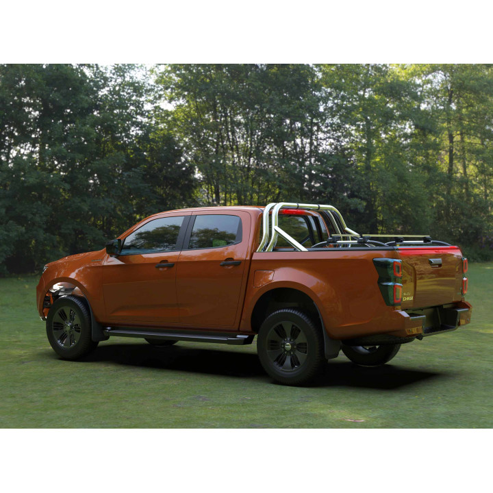 Spring Assisted Roll Top Tonneau Bed Cover, Tessera 4x4 Roll+, Isuzu D-Max Double Cab 2021 - Present - EDK.ro